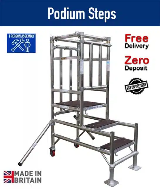 Miniscaff Solo Scaffold Tower Hire - Compact, portable, and easy-to-assemble scaffold tower for hire in London, perfect for single-person setup.