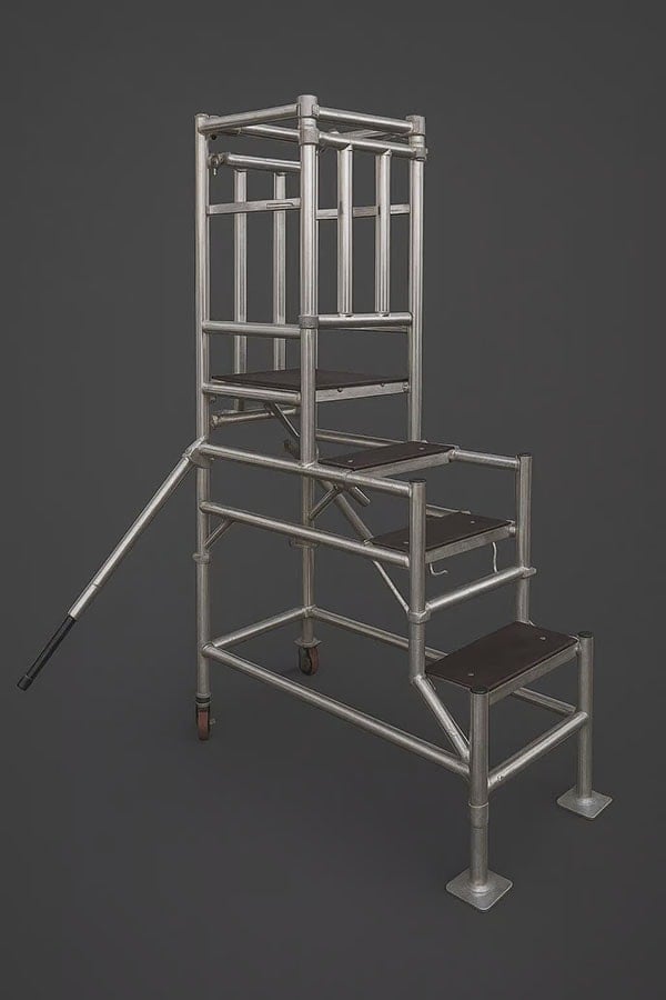 Podium Steps Scaffold Tower Hire - Compact, portable, and easy-to-assemble scaffold tower for hire in London, perfect for single-person setup.