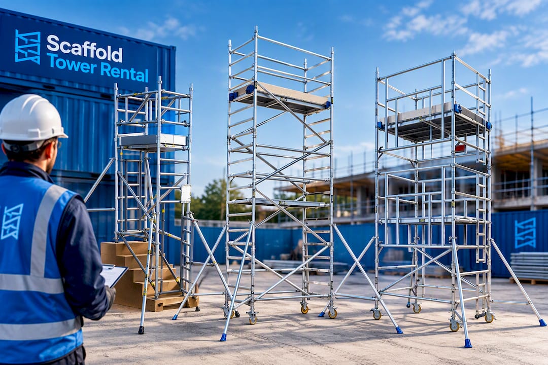 Stay Legal: 7 Steps to Fit Scaffold Tower Outriggers Safely in the UK 4 Stairwell Towers-Scaffold-tower-hire