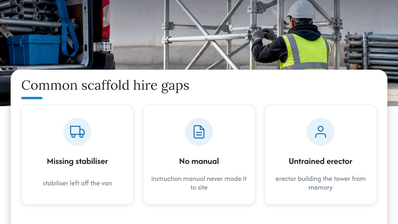 Avoid a Failed Hire: UK Scaffold Tower Castors and 7‑Day Inspections 2 Three recurring scaffold tower hire mistakes