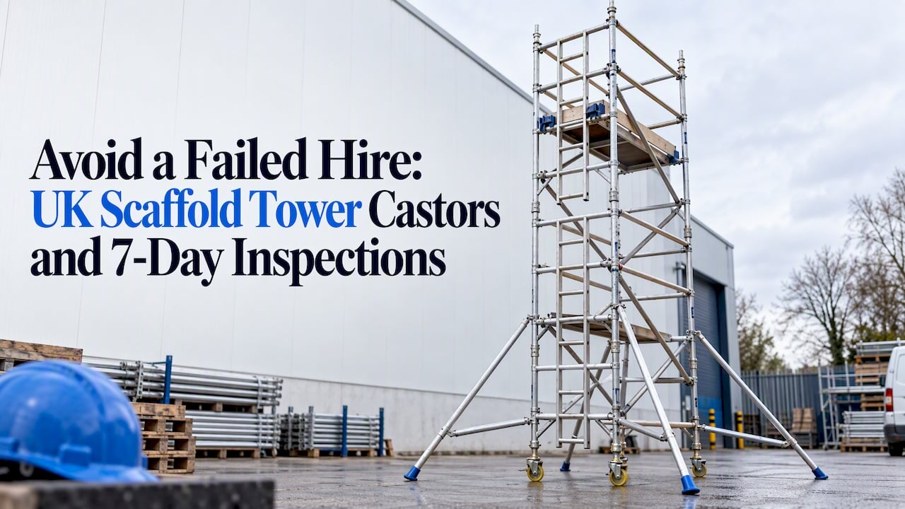 Scaffold tower castors inspected before hire