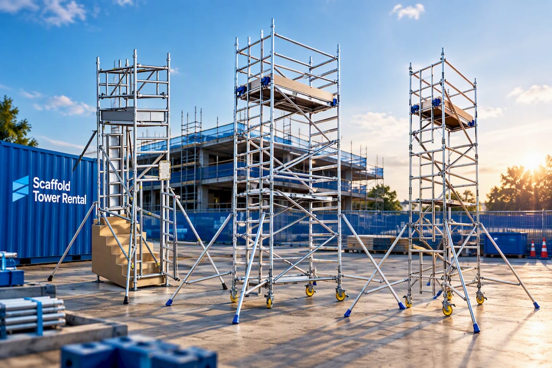 Don't Hire the Wrong Scaffold Tower: 3 Questions on Working Height (UK) 3 Stairwell Towers-Scaffold-tower-hire